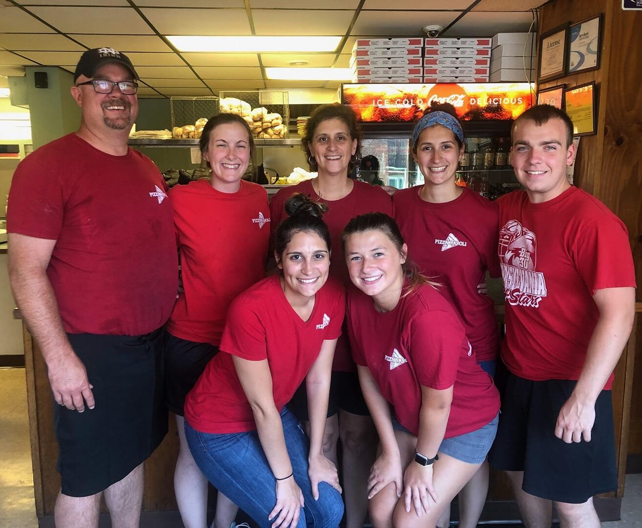 team members at pizza napoli